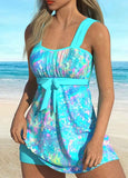 Elegant Tie-Dye Tummy Swimdress