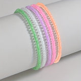 5 Pieces  Glow In The Dark Beaded Anklet