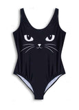 Cat  Print  One Piece Swimsuit