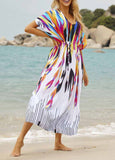 Floral  Printed Wrap Cover Up For Beach