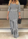 Plus Size Striped Maxi Dress