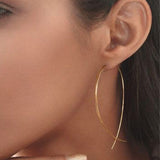 Fish Shape Gold Metal Sinple Earring Set