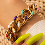 Colorful Dot Design Gold Metal Bracelet - soofoom.com