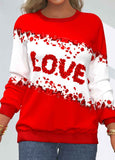 Valentines Letter Print  Sweatshirt