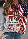 Christmas Print  Long Sleeve Sweatshirt