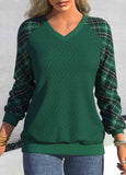 Tartan Print Blackish   Sweatshirt