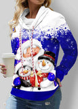 Christmas Snowman Print Sweatshirt