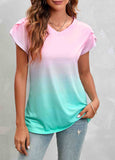 Ombre V Neck  T Shirt