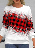 Snowflake Print Sweatshirt