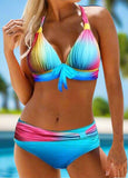 Gradient Printed Bikini Set