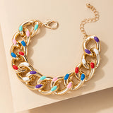 Colorful Dot Design Gold Metal Bracelet - soofoom.com