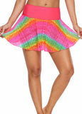 Mid Waist Rainbow Color Printed Swimdress - soofoom.com