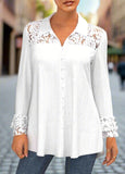 Lace Stitching Casual Blouse