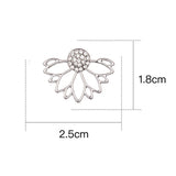 Rhinestone Lotus Shape Earrings for Lady - soofoom.com