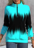 Zipper Ombre  Sweatshirt