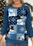 Snowflake Print Sweatshirt