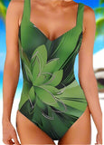 Floral Printed Strap One-piece Swimsuits