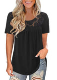 Crinkle Chest Short Sleeve T Shirt - soofoom.com