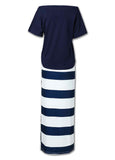 Boat Anchor Print T-Shirt & Striped Skirt Set