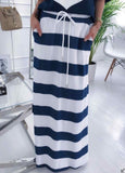 Boat Anchor Print T-Shirt & Striped Skirt Set