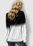 Ombre Lace Up  Sweatshirt