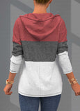 Patchwork Long Sleeve Contrast Sweatshirt