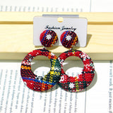 Lovely Christmas Plaid  Earrings