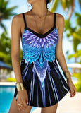 Colorful Gradient Strap Fashionable Beautiful Swimdresses Swimsuits - soofoom.com