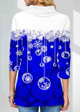 Christmas Snowflake Print  Sweatshirt