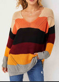 Color Block Long Sleeve Sweater