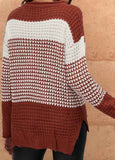 Knitted Round Neck Long Sleeve Thick Sweater