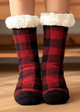 Plaid Print Thermal Plush Socks