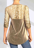 Sequin Printed  Party Design T Shirt