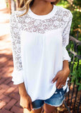 Lace Stitched Chiffon T-shirt