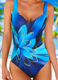 Floral Printed Strap One-piece Swimsuits