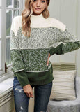 Colorblock Knit Pullover Sweater