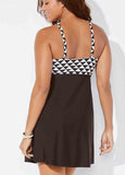 Macrame High  Neck  Swimdress