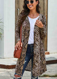 Snake Print Long Cardigan