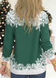 Christmas Snowman Print Sweatshirt