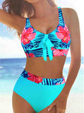 Printed Split Bikini Set