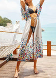 Floral Printed Wrap Cover Up - soofoom.com