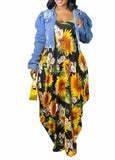 Halter Floral Print Spaghetti Strap Maxi Dress - soofoom.com