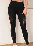 Skinny High Waisted Solid Elastic Detail Legging