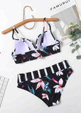 Floral Printed Bikinis Swimwear