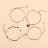 Butterfly Design Anklet Set