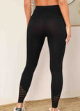 Skinny High Waisted Solid Elastic Detail Legging