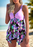 Ring Detail   Floral Print Swimdress