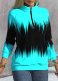 Zipper Ombre  Sweatshirt