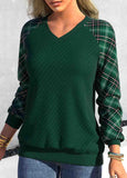 Tartan Print Blackish   Sweatshirt