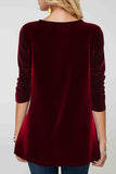 Sequin Velvet Stitching Top